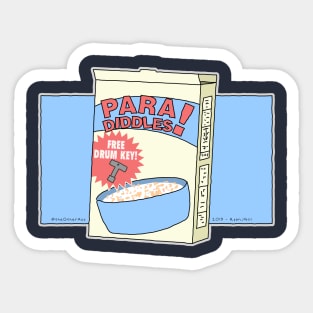 Para-Diddles Cereal with Free Drum-Key! Sticker